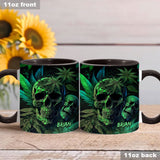 Cannabis Skull - Personalized Weed Accent Mug