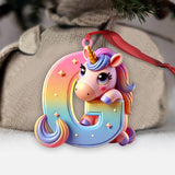 Cute Unicorn - Personalized Kid Ornament