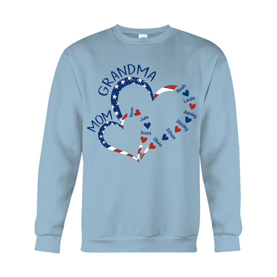 First Mom Now Grandma - Personalized Grandma T-shirt And Hoodie