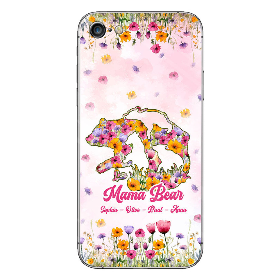 Mama Bear - Personalized Mother Clear Phone Case