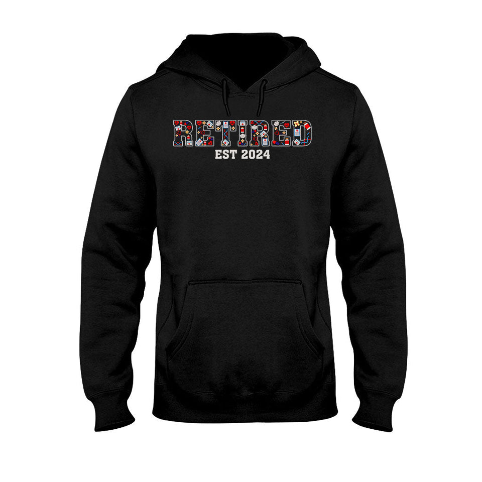 Retired Nurse Since - Personalized Nurse T-shirt And Hoodie