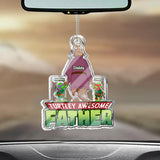UFO With A Cat - Personalized Cat Custom Shaped Car Ornament
