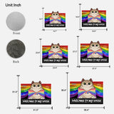 Pride Cat Welcome To My House - Personalized Cat Shaped Doormat