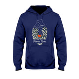 Floral Mama Bear And Cubs Hugging - Personalized Mother T-shirt And Hoodie
