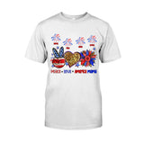Peace Love American Nana Mama Any Title - Personalized Mother T-shirt And Hoodie