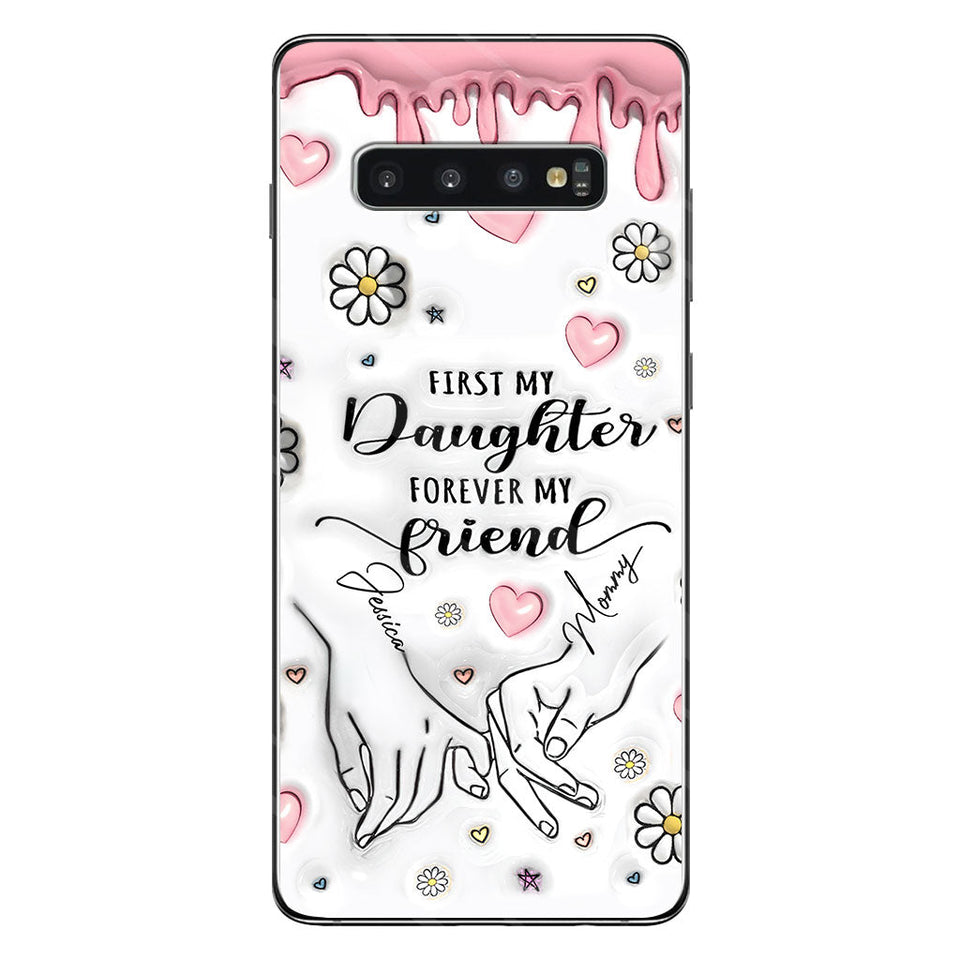 First My Mother Forever My Friend - Personalized Mother Clear Phone Case