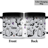 Halloween Ghost Cats - Personalized Black Cat Mug