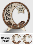 Mama Bear Custom Any Title - Personalized Mother 2 Layered Wood Sign / Wood Plaque