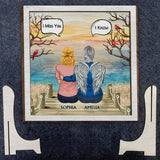 Je sais que tu me manques - Plaque commémorative personnalisée en bois double couche