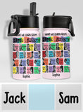 What We Lean About Black History - Personalized African American Kids Water Bottle