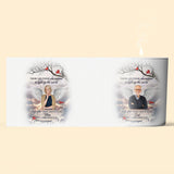 Light Up The World Sympathy Gift - Personalized Memorial Candle With Wooden Lid