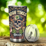 High Times Skull 420 - Personalized Weed Tumbler