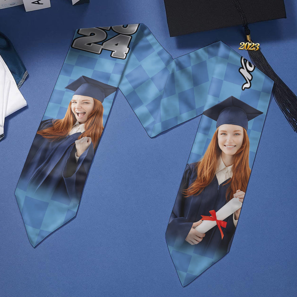 Photo Custom Graduation Stole Sash - Personalized Graduation Graduation Stole