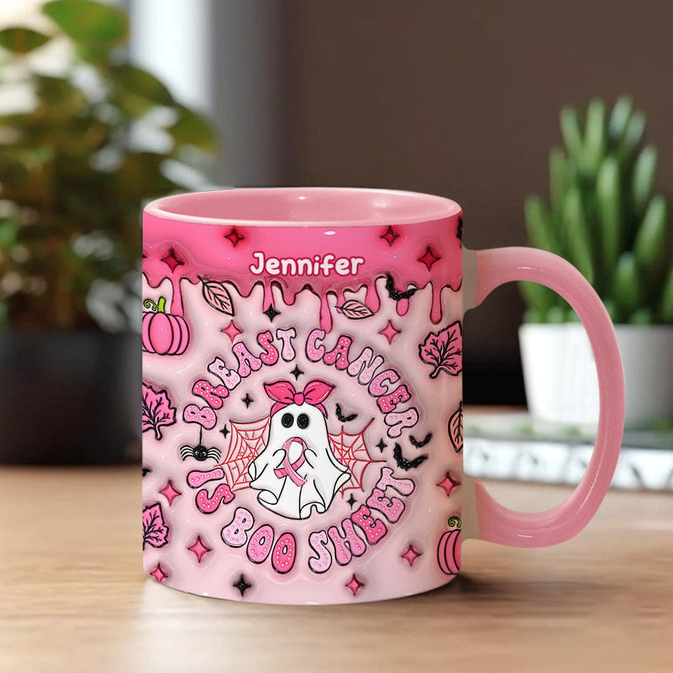 Feuille « Le cancer du sein, c'est nul » - Mug personnalisé de sensibilisation au cancer du sein