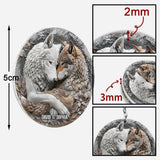 Wolf Couple - Personalized Wolf Keychain