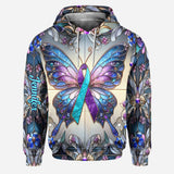 I Wear Teal And Purple - Personalized Suicide Prevention Hoodie and Leggings