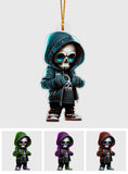 Stylish Skeleton - Personalized Skull Custom Shaped Ornament