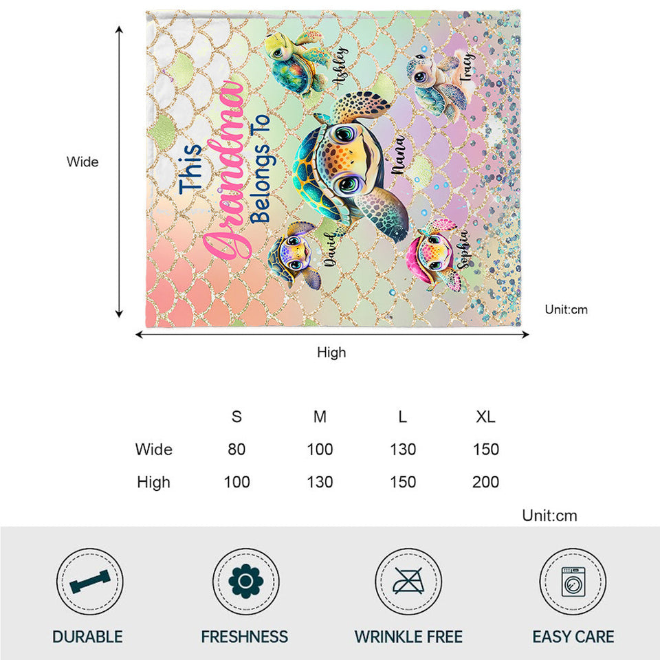 This Grandma Mom Belongs To Custom Any Title - Personalized Grandma Blanket