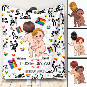 I Love You - Personalized LGBT Support Blanket