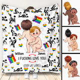 I Love You - Personalized LGBT Support Blanket
