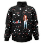 Nurse Life 4th Of July - Personalized Nurse Zip Jacket