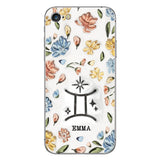 Floral Zodiac Sign - Personalized Horoscope Phone Case