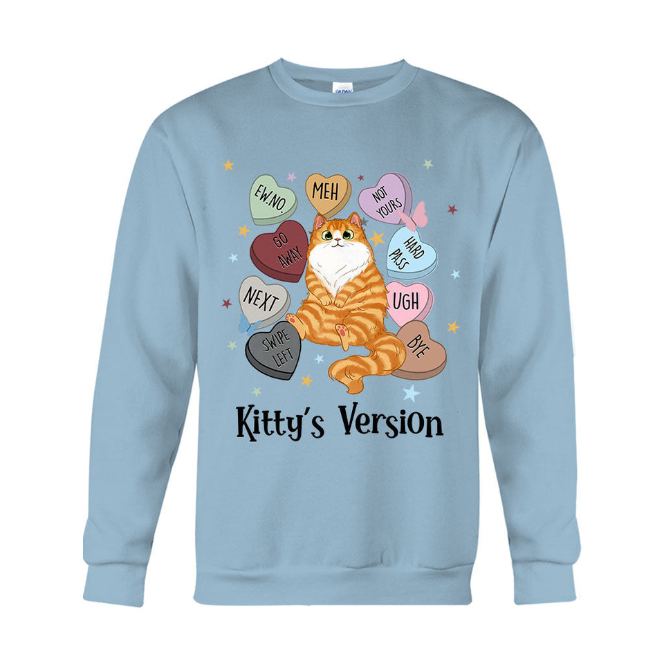 Heart Candy Cat Kitty Version - Personalized Cat T-shirt And Hoodie