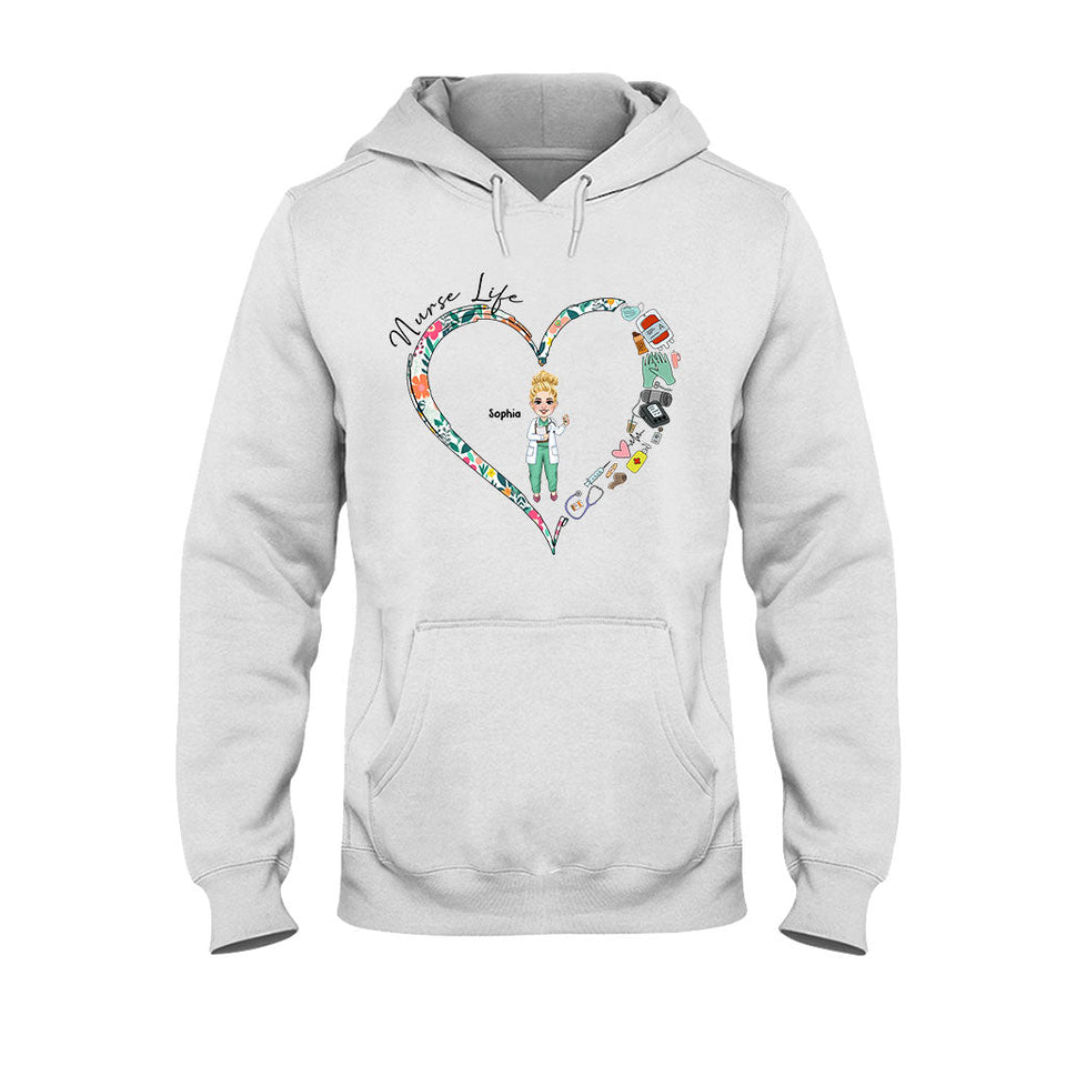 Nurse Life - Personalized Nurse T-shirt And Hoodie