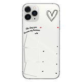 The Day You Became My Hooman Dog Cat Pet Lover Custom Photos And Calendar - Personalized Dog Clear Phone Case