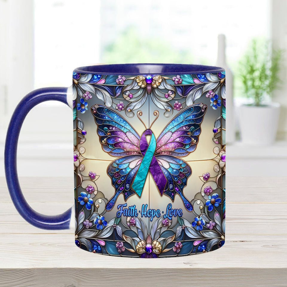 Faith Hope Love - Personalized Suicide Prevention Accent Mug