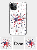Grandma's Little Star 4th Of July - Personalized Grandma Phone Case