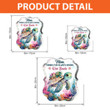 Turtle Mom Thanks For Always Having Our Backs - Personalized Turtle Custom Shaped Acrylic Plaque