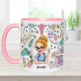 Doing Nurse Stuff - Personalized Nurse Accent Mug