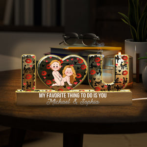 You Are My Favorite Thing To Do - Personalized Couple Custom LED Night Light