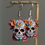 Floral Skull - Personalized Skull Earrings