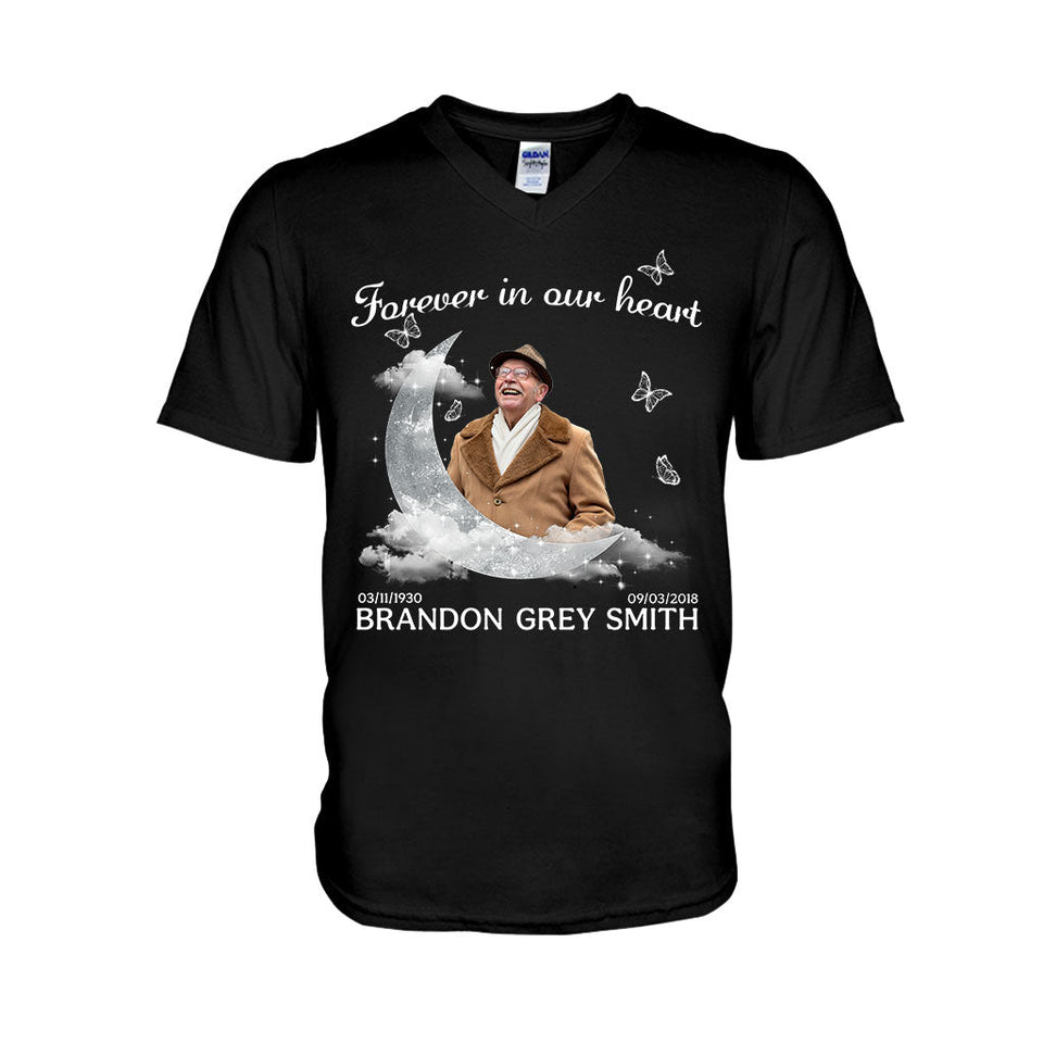 Forever In Our Heart - Personalized Memorial T-shirt And Hoodie