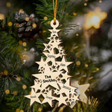 Star Christmas Tree Family Custom Names - Personalized Family Ornament