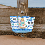 The beach Is Calling And I Must Go - Personalized Sea Lover Beach Bag