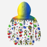 Sensibilisation à l'autisme - T-shirt personnalisé intégral de sensibilisation à l'autisme