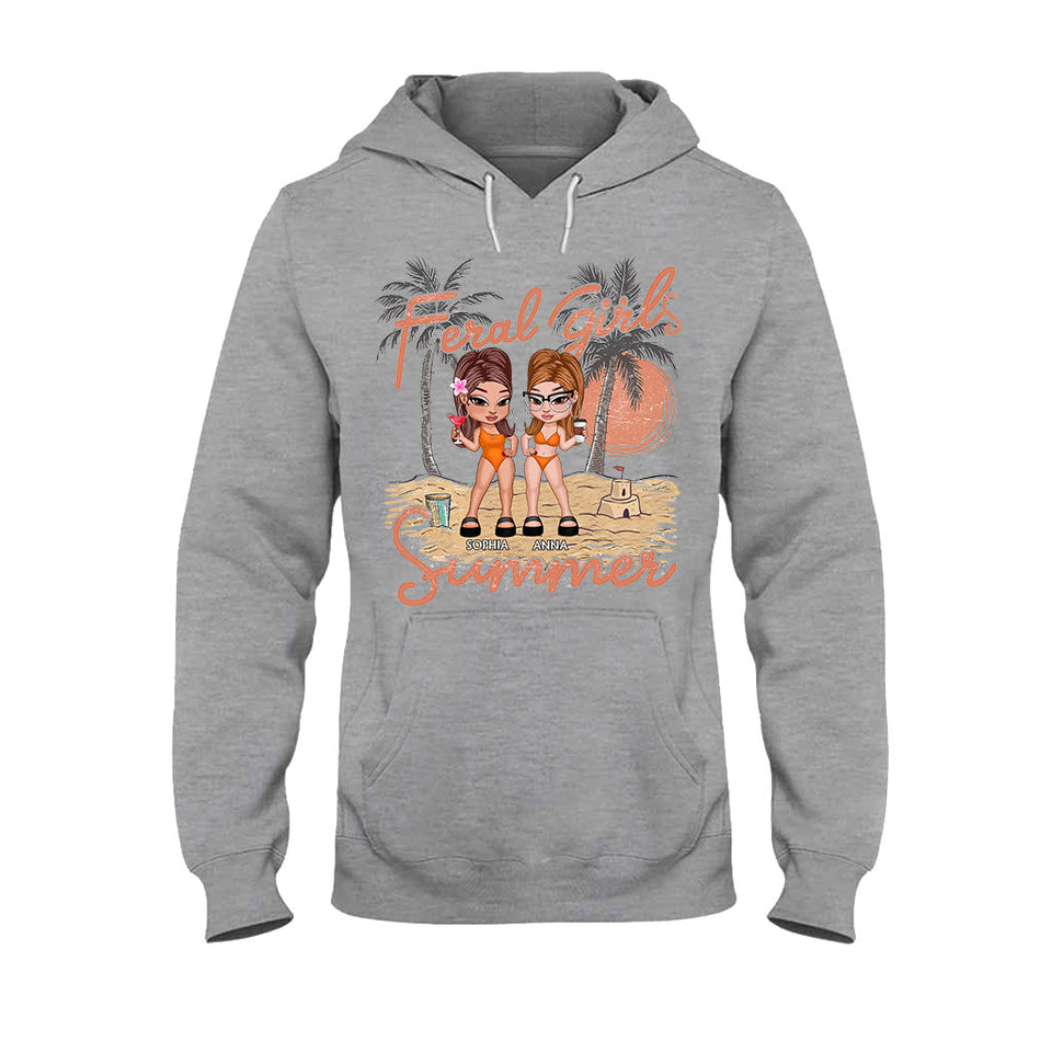 Feral Girls Summer - Personalized Bestie T-shirt And Hoodie