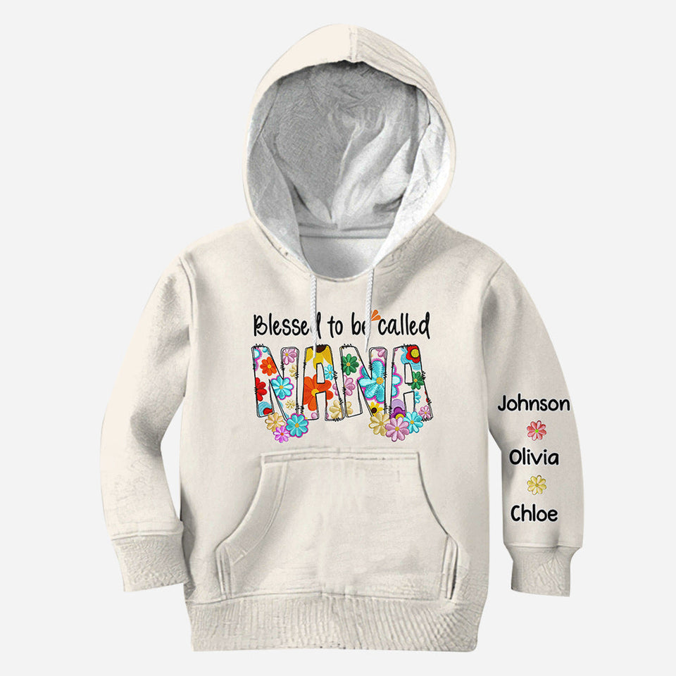 Blessed To Be Called Nana Floral Style - Personalized Grandma All Over Shirt