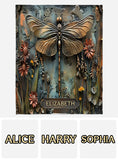 Stunning Dragonfly - Personalized Dragonfly Blanket