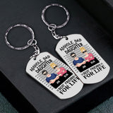 Dad/Mom And Smartass Daughter/Son - Personalized Father Stainless Steel Keychain