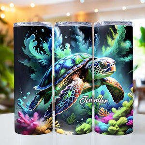 Love Turtles - Personalized Turtle Skinny Tumbler