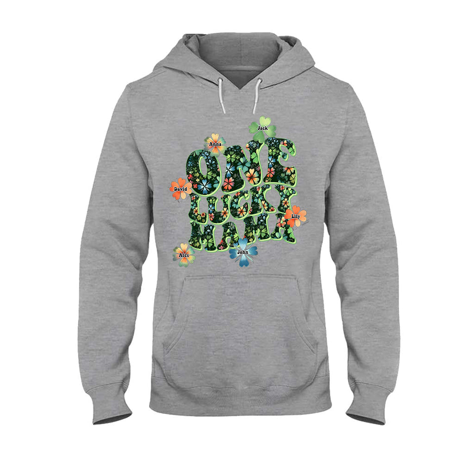 One Lucky Mama - Personalized Mother T-shirt And Hoodie