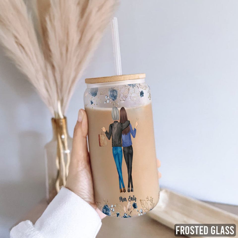 Like Mother Like Daughter Oh Crap - Personalized Mother Can Glass