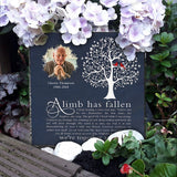 A Limb Has Fallen - Personalized Memorial Square Shaped Stone