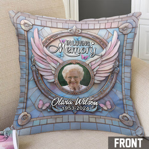 Coussin commémoratif personnalisé en souvenir de quelqu'un