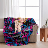 I Love You Funny Couple - Personalized Couple Blanket