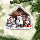 Any Title Cute Snowman Ornament - Personalized Grandma Ornament